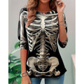 Iris | Halloween Skelet Lange Mouwen Top