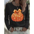 Lillian | Sprankelend Halloween Pompoen T-shirt