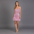 Anastasia | Fringe & Feather Party Jurk