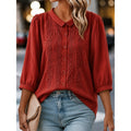 Paige | Geborduurde Peter Pan Kraag Blouse