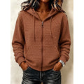 Kathryn | Textured Zip-Up Hoodie