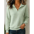Annette | Textured Quarter-Zip Pullover