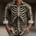 Ambrose | Halloween Skelet Overhemd met Knopen