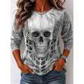 Selene | Halloween Skull Lange Mouwen Top