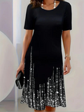 Ingrid | Shimmer-Hem Midi Jurk