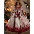 Seraphina | Halloween Skelet Print Maxi Jurk