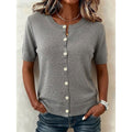 Delia | Knoop-Front Korte Mouw Top