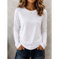 Rachel | Klassieke Lange Mouwen Crew Neck Top