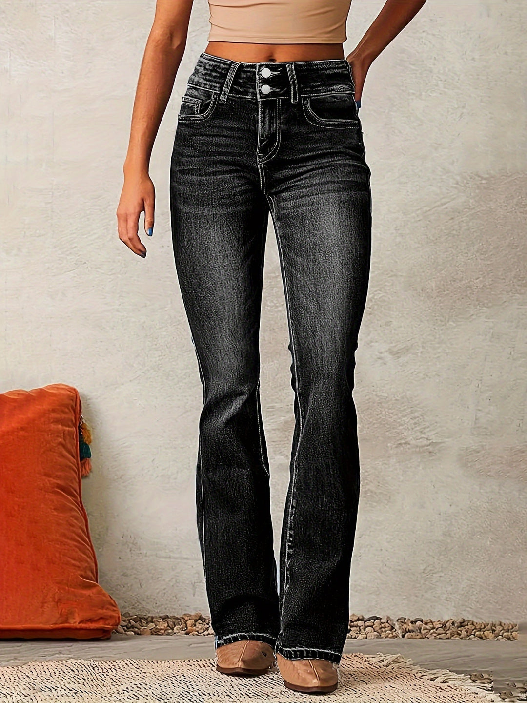 Josephine | Hoge Taille Wijde Pijpen Jeans
