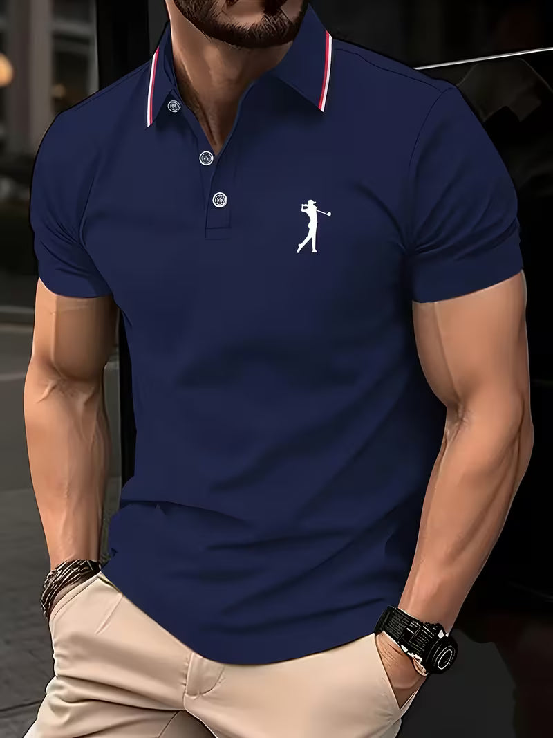 Arnold | Casual Korte Mouwen Golf Gedrukt Shirt
