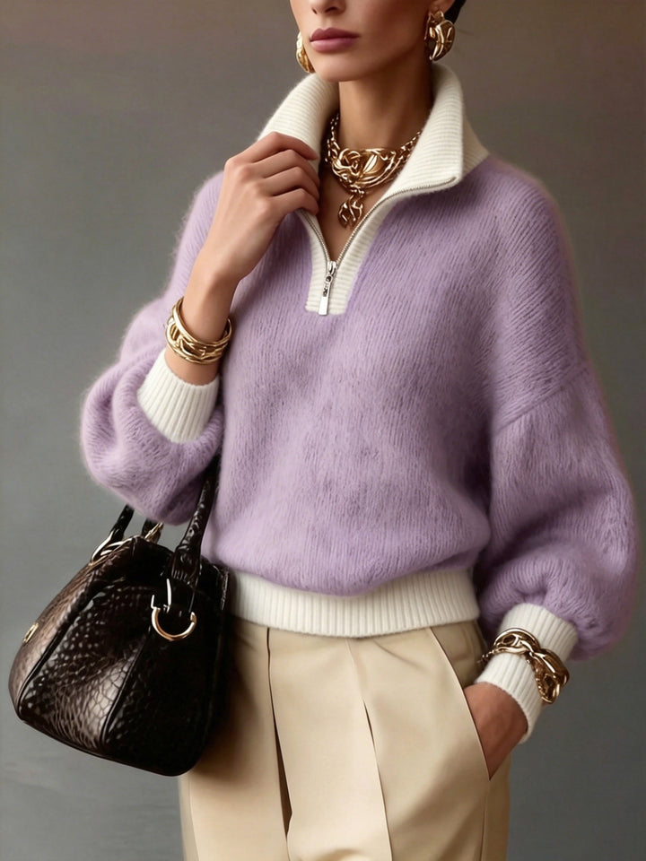 Cecily | Ontspannen Half-Zip Trui