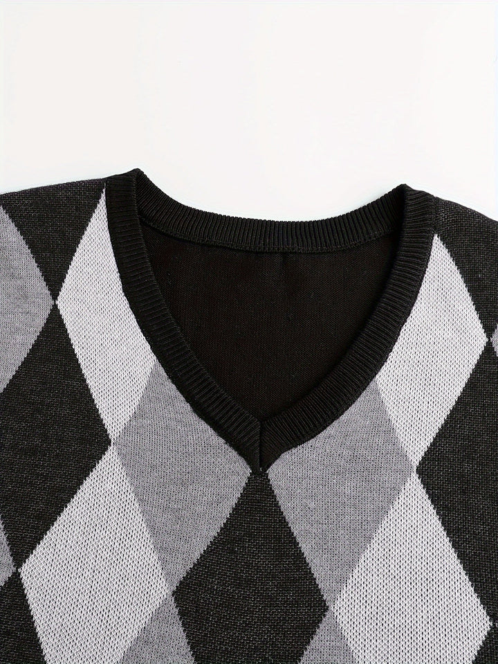 Chandler | Klassieke Argyle Trui Vest