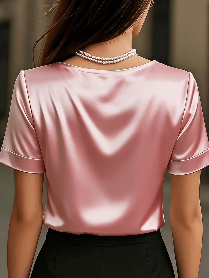 Estelle | Gedrapeerde V-Hals Blouse