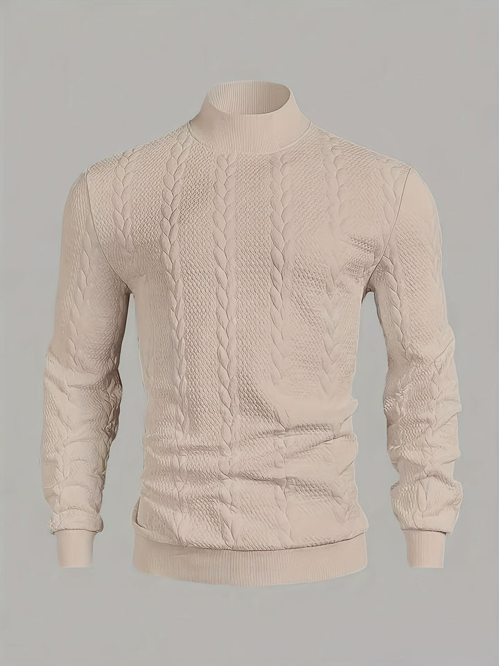 Merritt | Textured High-Neck Sweatshirt
