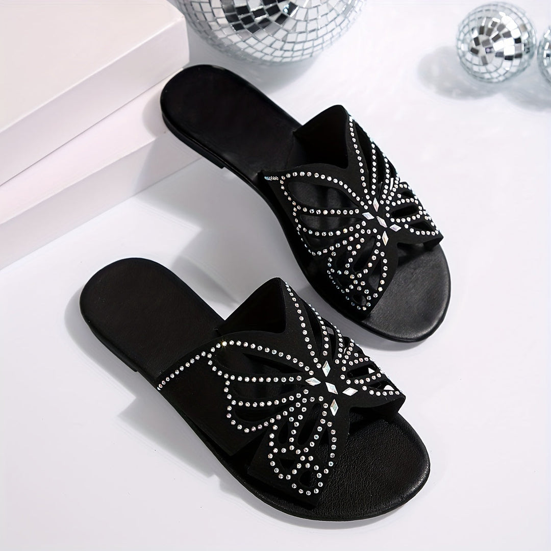 Faye | Sprankelende Vlinder Slide Sandalen
