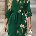 Gemma | Gekleed Print Hemdblouse Jurk