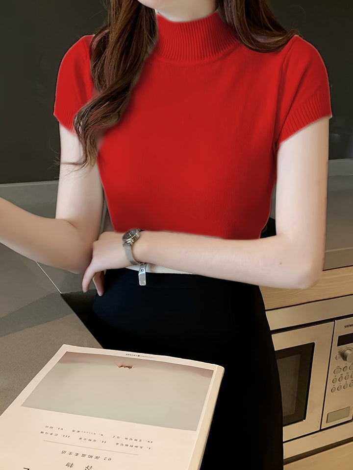 Della | Verfijnde Mock-Neck Top