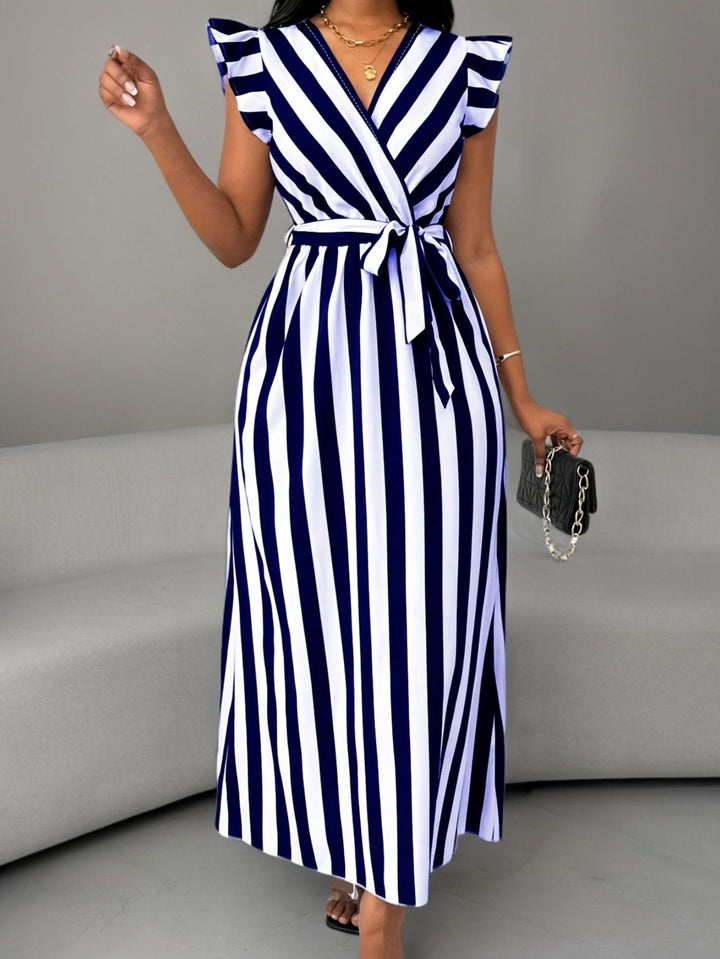 Cordelia | Ruffle-Sleeve Wrap Maxi Jurk