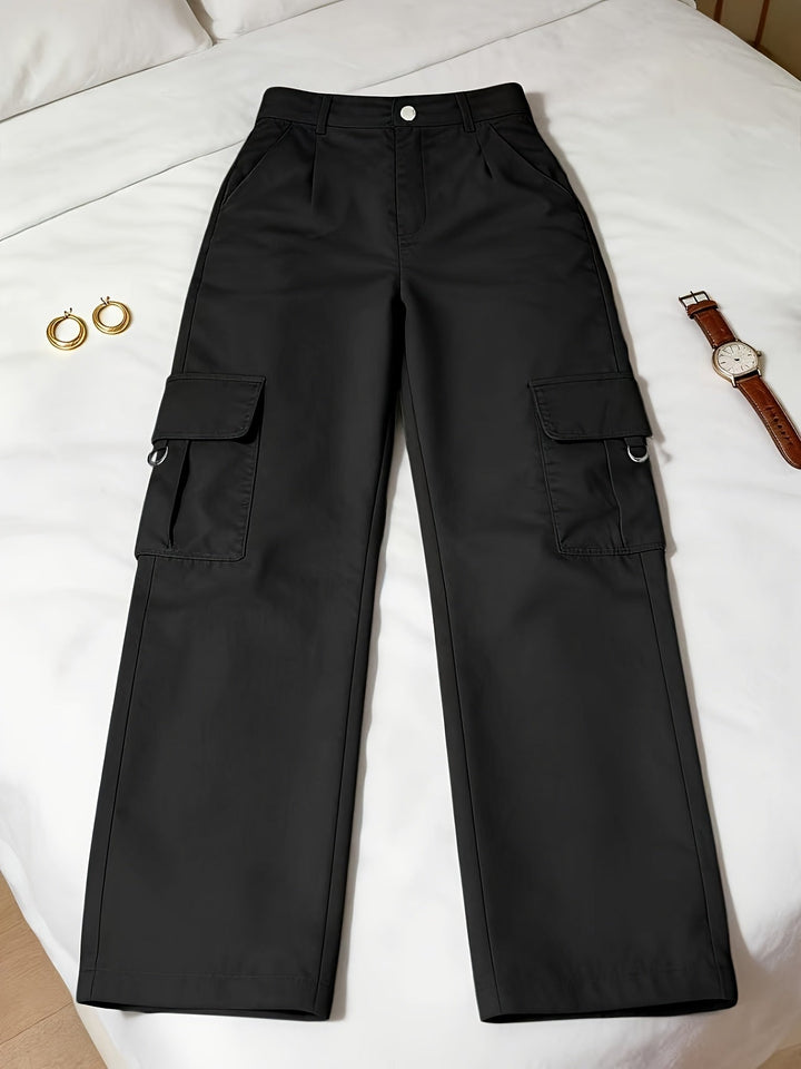 Bonnie | Hoge Taille Wijde Cargo Broek