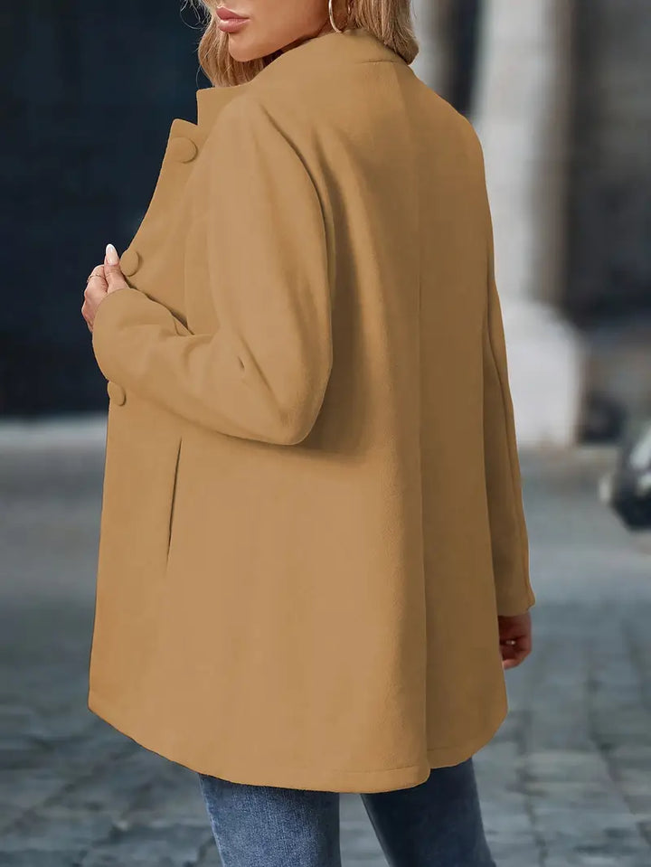 Juliette | Elegante Staande Kraag Knopenjas