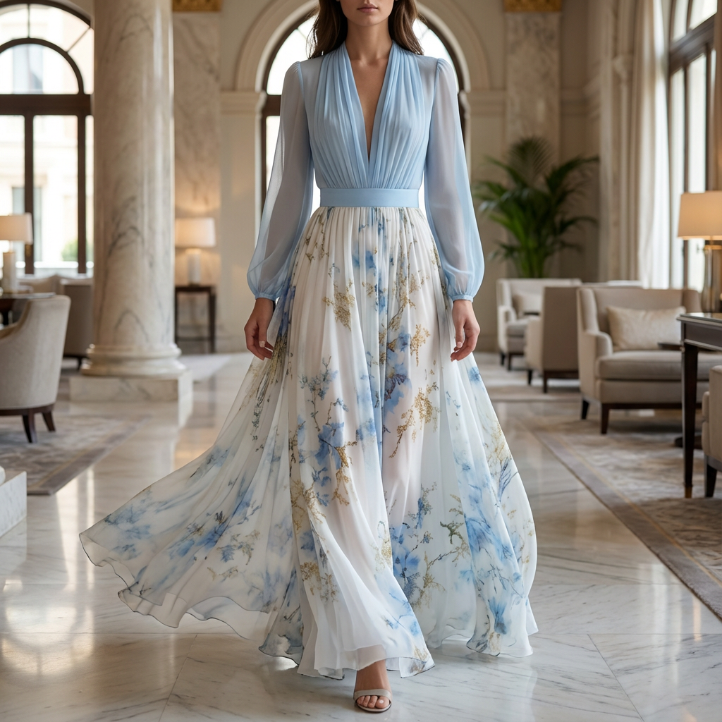 Ryza | Adembenemende Bloemen Maxi Jurk