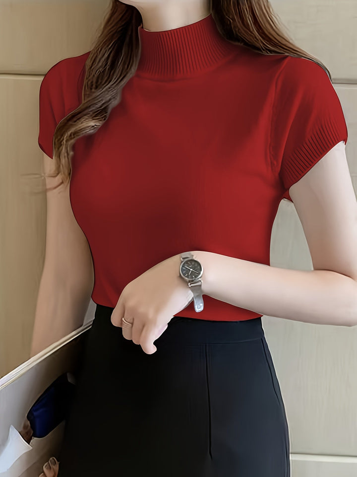 Della | Verfijnde Mock-Neck Top