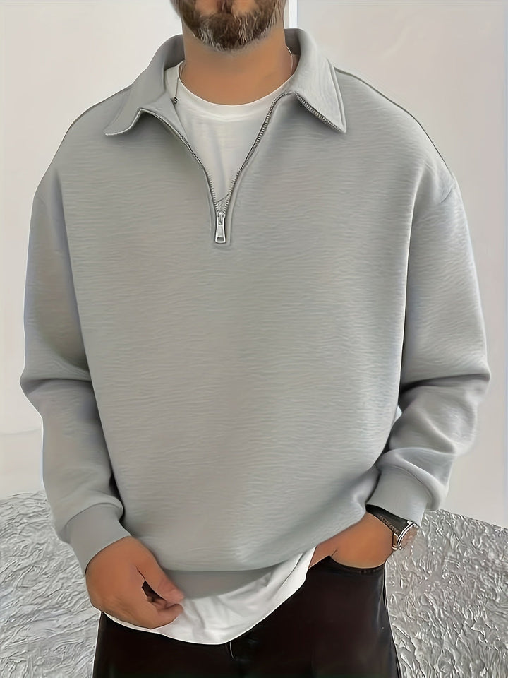 Nathaniel | Gezellige Half-Zip Sweatshirt