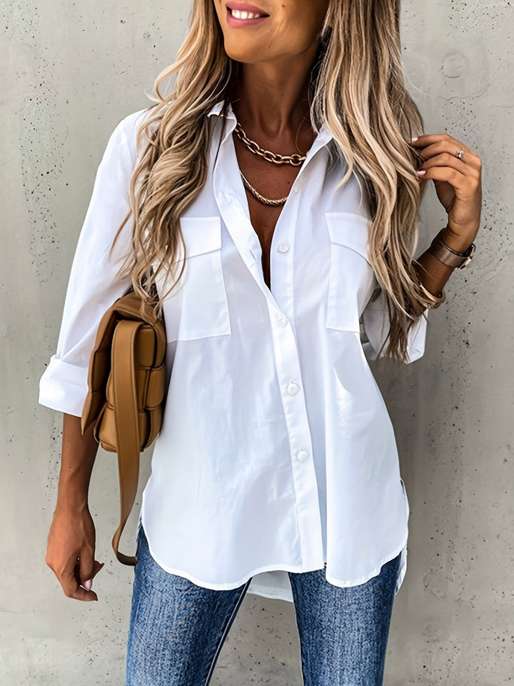 Katherine | Ontspannen Knop-Front Shirt