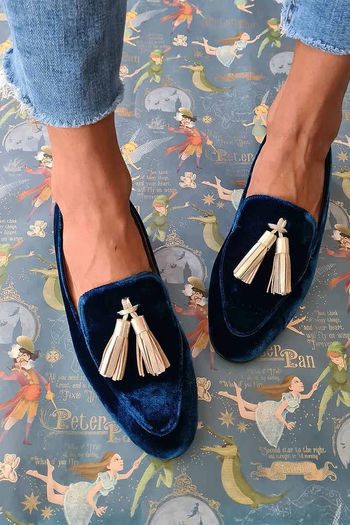 Faye | Klassieke Middernacht Elegantie Tassel Loafer