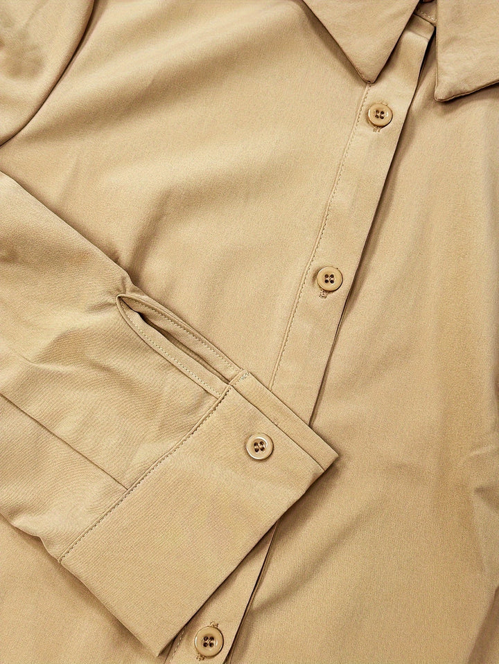 Quinn | Verfijnde Knop-Voorkant Blouse