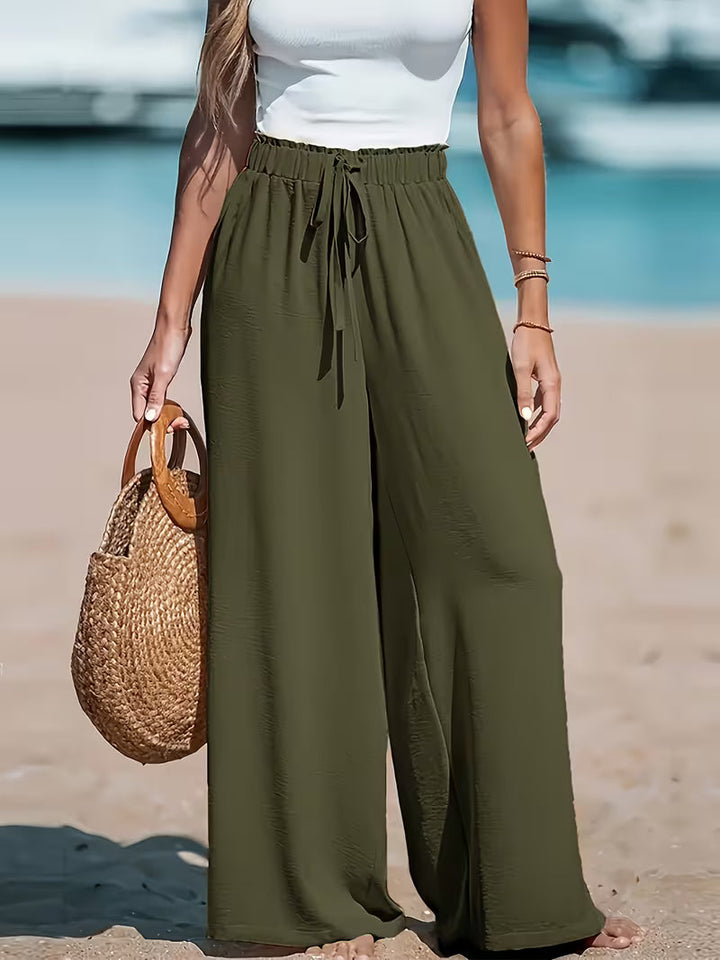 Brianna | Casual Hoge Taille Wijde Pantalon