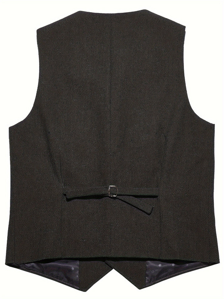Byron | Verfijnde Haringbone Gilet