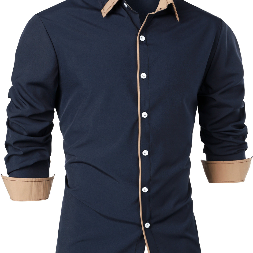 Lucille | Contrast-Trim Lange Mouw Shirt