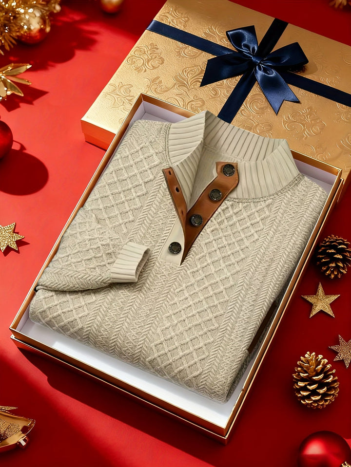 Lorenzo | Textured Stand-Collar Sweater