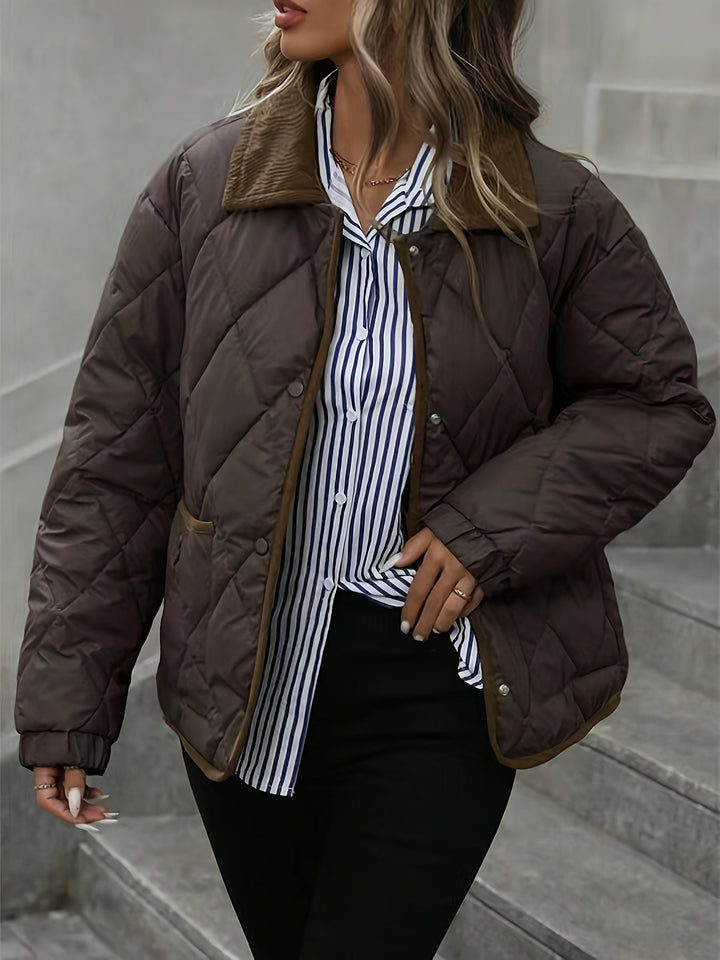 Imogen | Diamantgequiltte Gewatteerde Jas