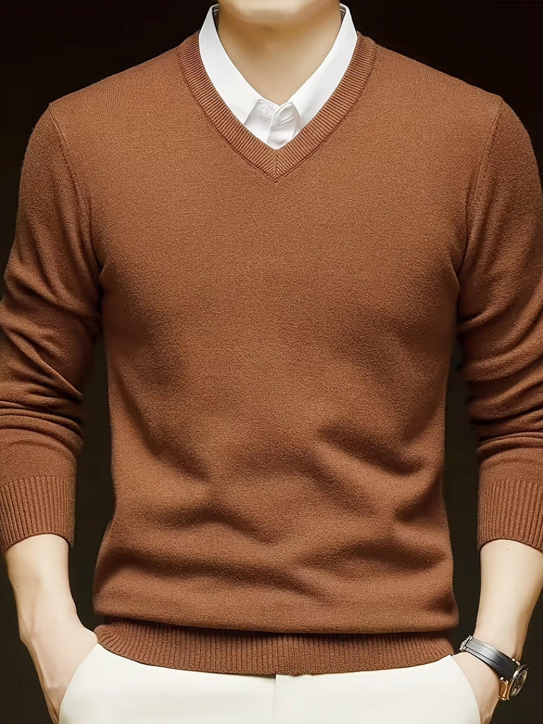Emory | Klassieke V-hals Pullover