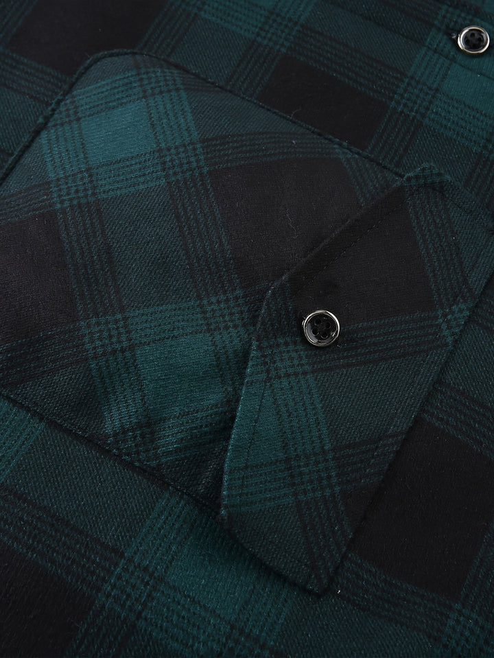 Desmond | Geruite Hooded Shirt Jacket