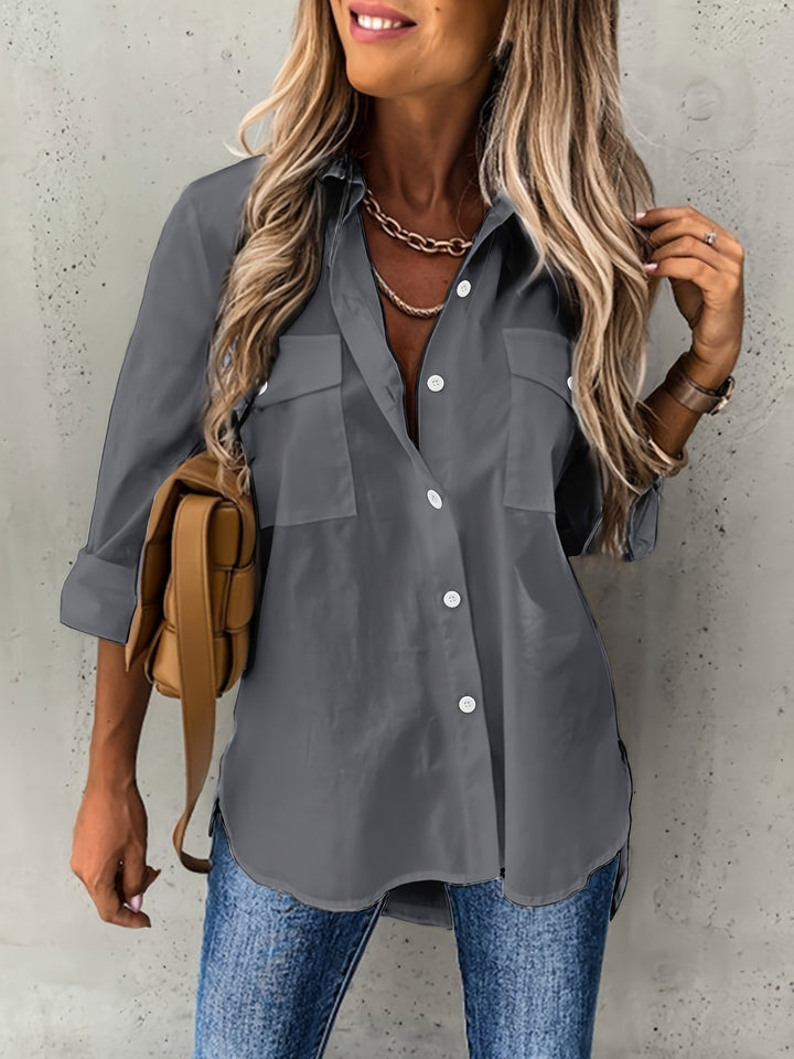 Katherine | Ontspannen Knop-Front Shirt