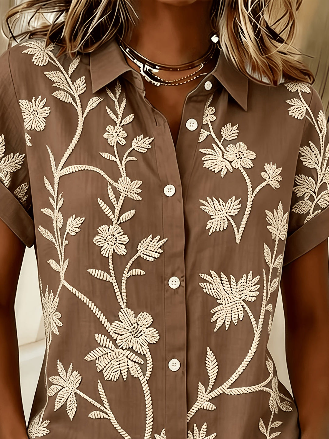 Regina | Botanische Print Shirt