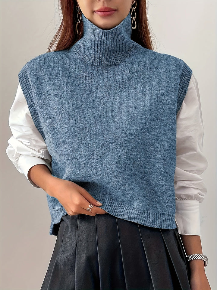 Farrah | Hoge Hals Sweater Vest