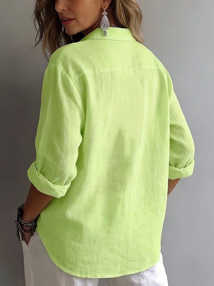 Freya | Ontspannen Blouse met Kraag