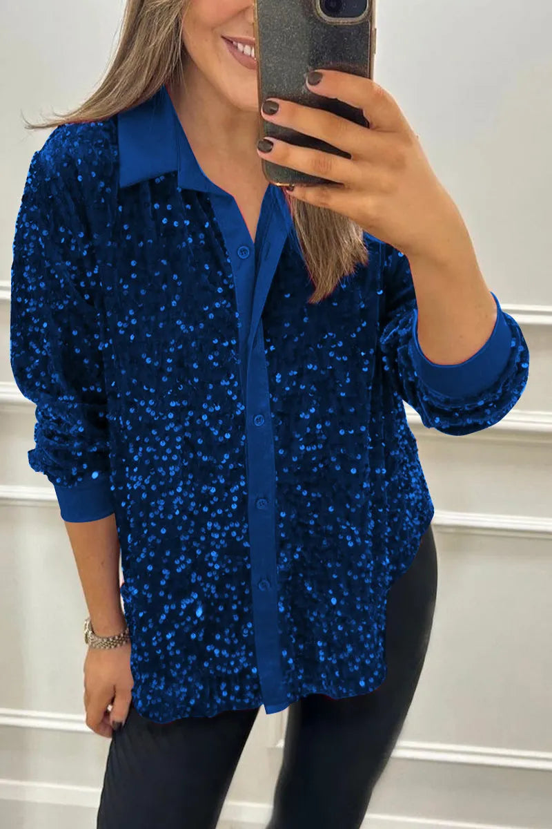 Claudine | Elegante Shimmer Colshirt