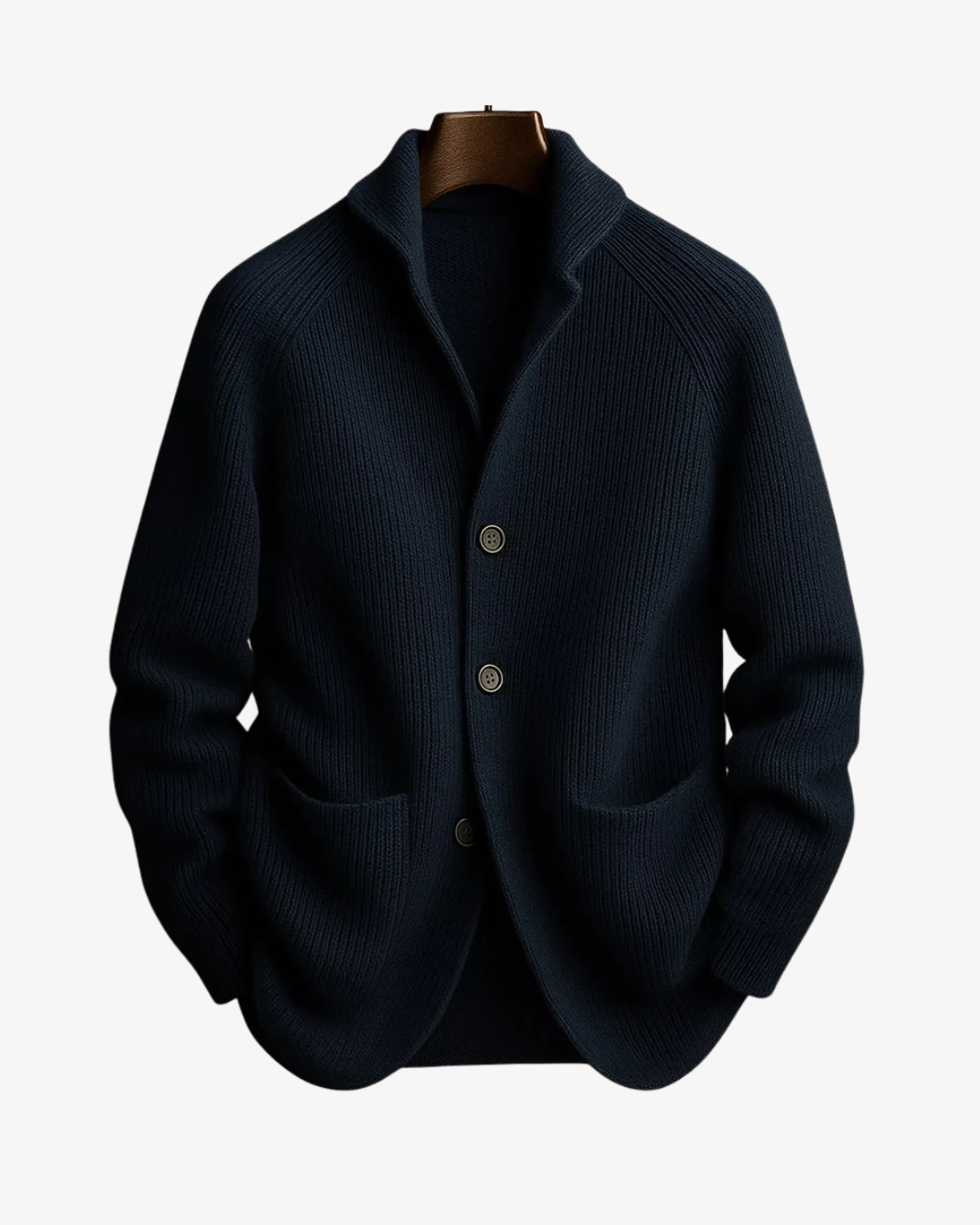 Elliot | Op maat gemaakte gebreide cardigan met knopen aan de voorkant
