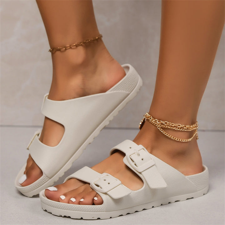 Simone | Dubbele Gesp Comfort Sandalen