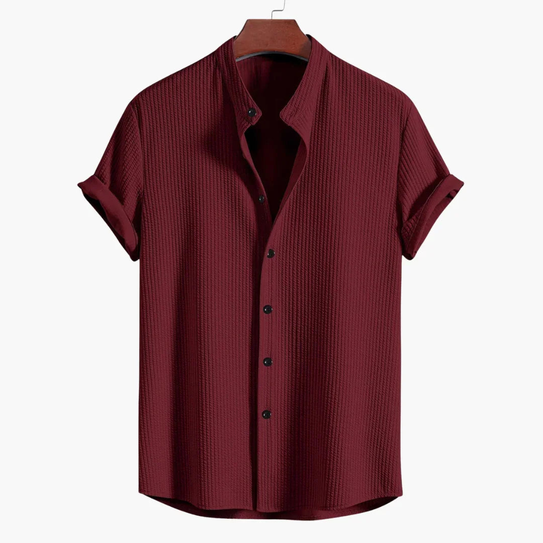 Cyrus | Verfijnde Staande Kraag Shirt