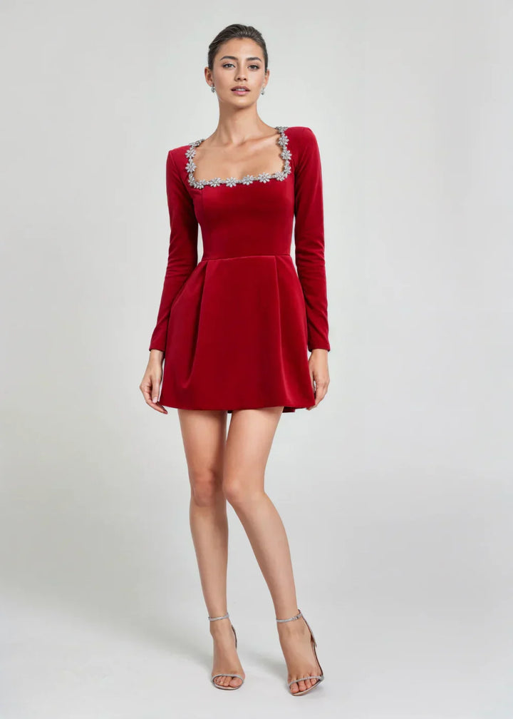 Brielle | Elegante Velvet Mini Jurk