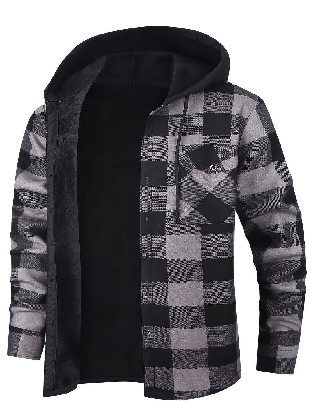 Desmond | Geruite Hooded Shirt Jacket