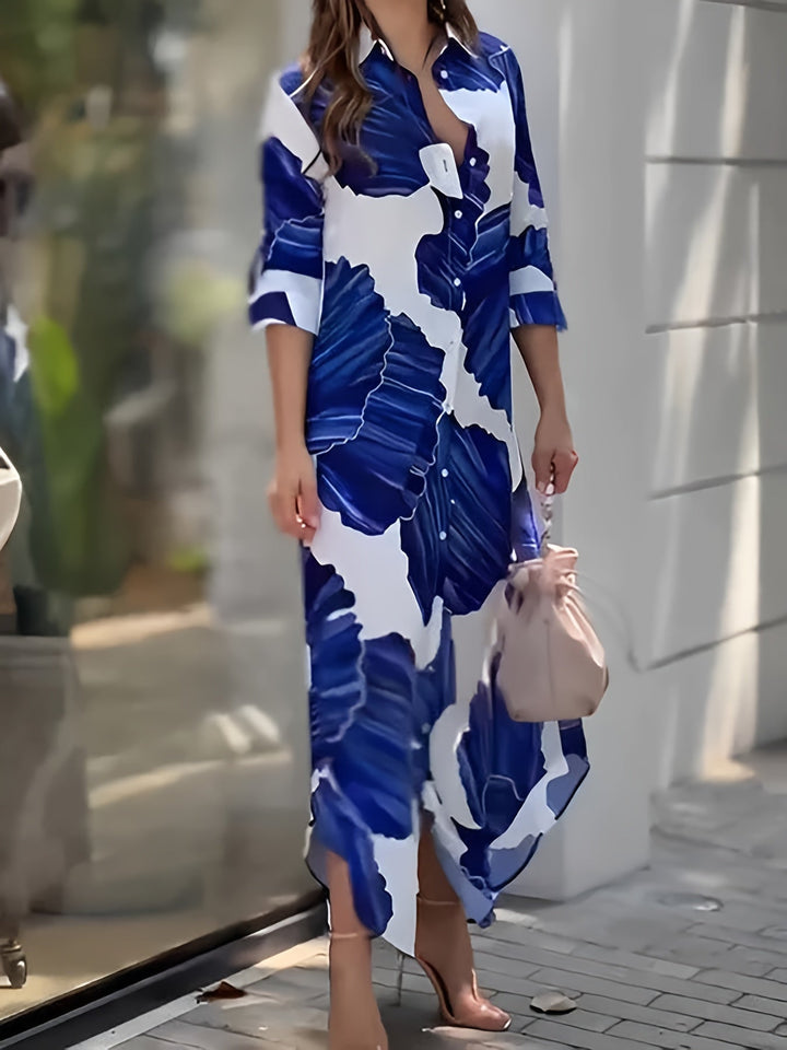 Larissa | Vloeiende Print Maxi Jurk