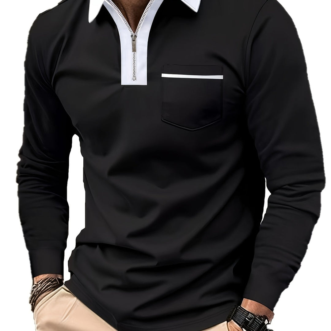 Curtis | Verfijnd Zip-Collar Polo Shirt