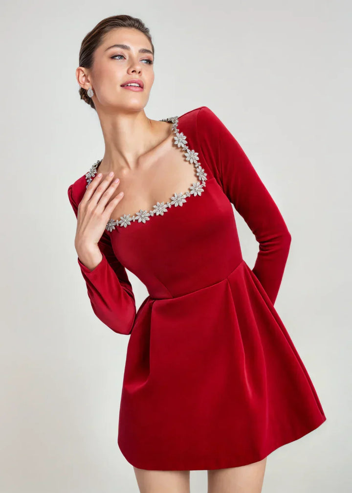 Brielle | Elegante Velvet Mini Jurk